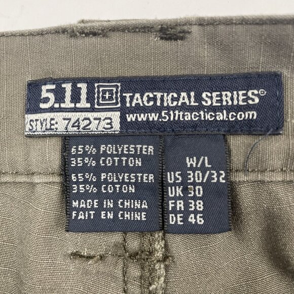 511 Tactical Cargo Pants Men’s 30x32 Ripstop Utility Workwear Elastic Waist Gray - Picture 6 of 10